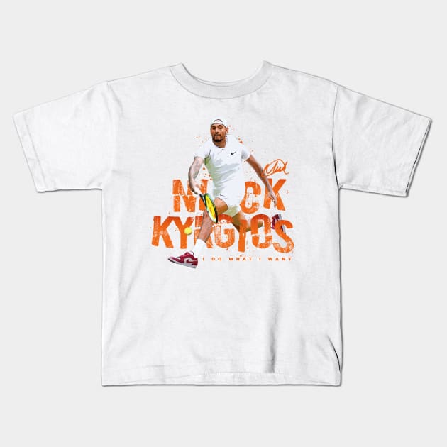 Nick Kyrgios Kids T-Shirt by Juantamad